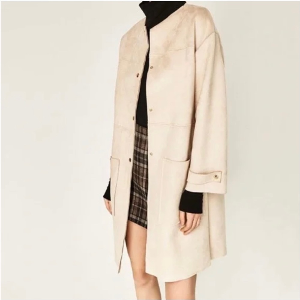 Zara faux suede coat